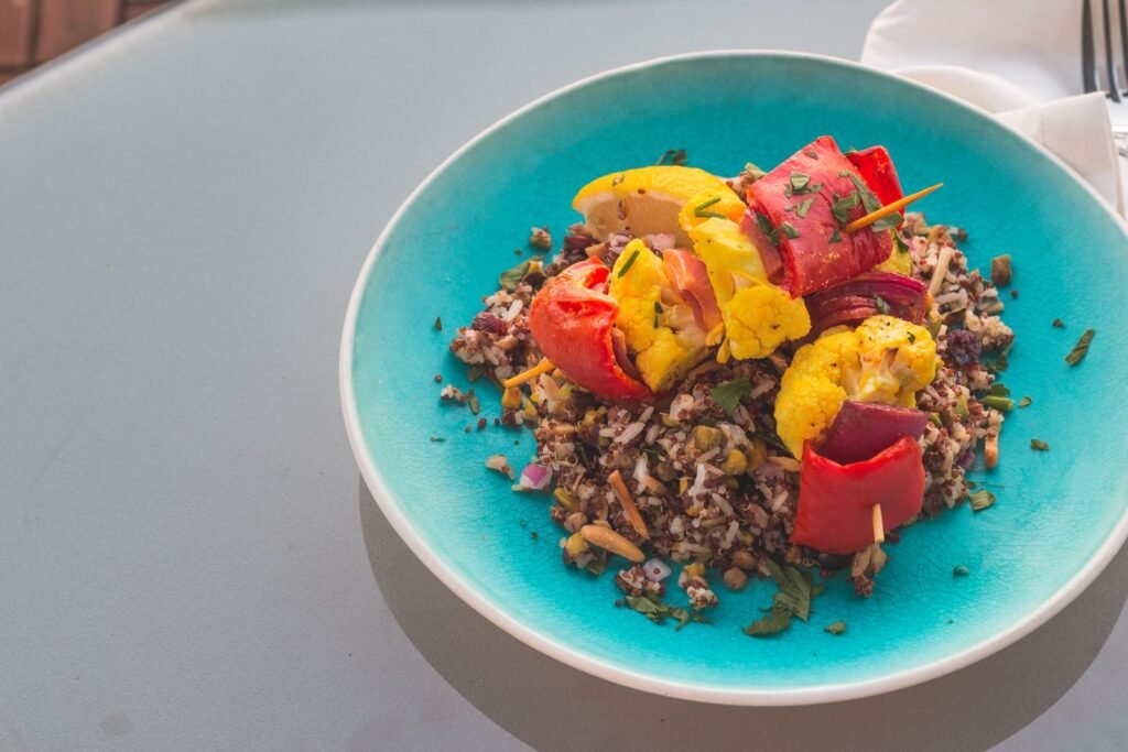 Ensalada de quinua con verduras asadas